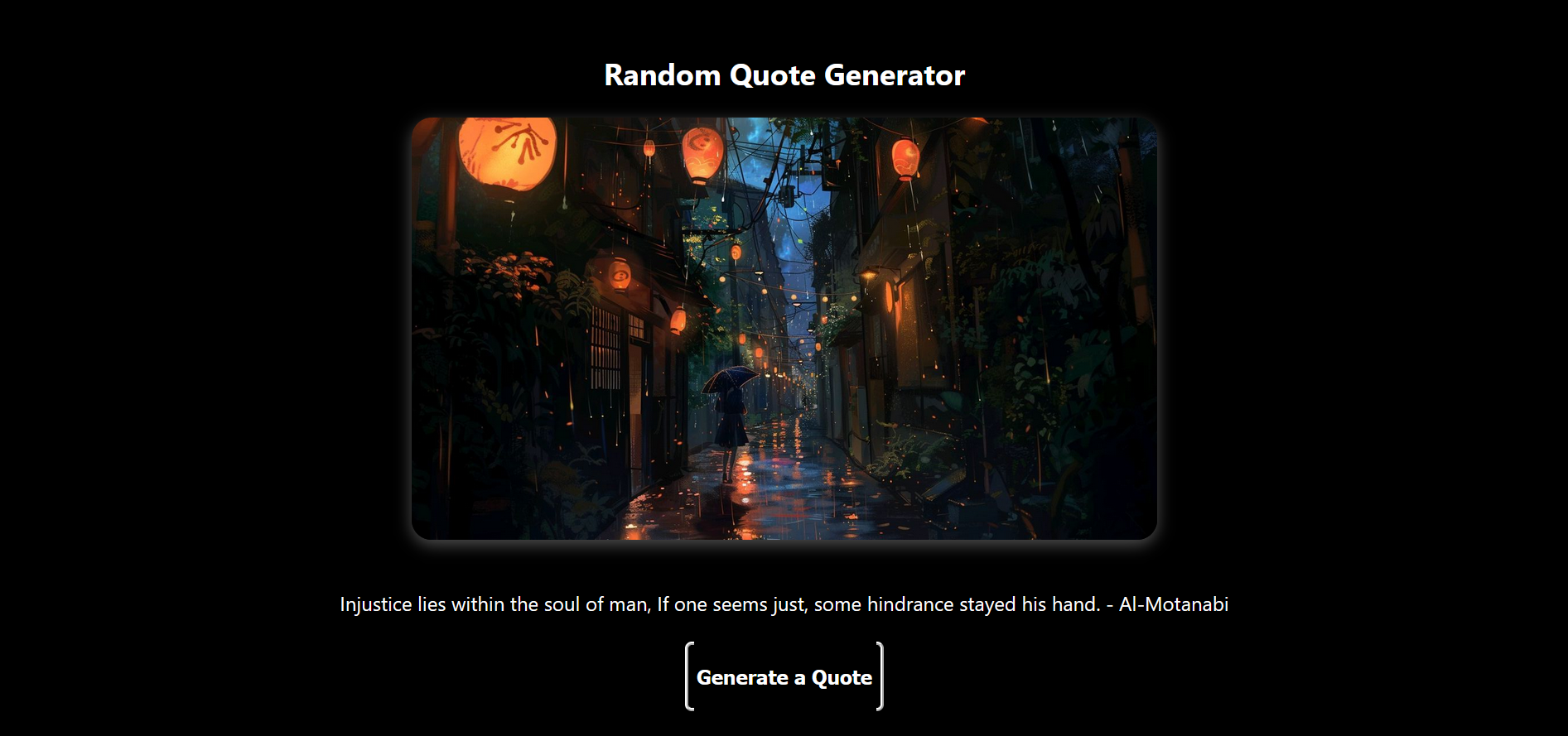 Quote Generator Screenshot